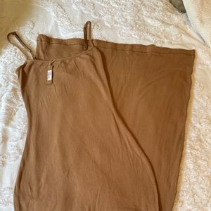 Skims soft lounge maxi dress camel